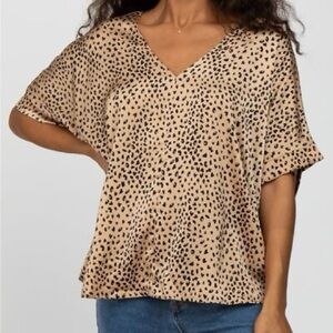 🐆 Leopard Print Satin Blouse | JODIFL | Size M